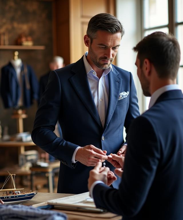 Consulente di stile che analizza tessuti pregiati