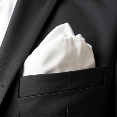 Esempio di piega presidenziale piatta per pochette